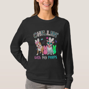 T-shirt Chillin' With My Carlin Dog Bunny Pâques Jour 2022