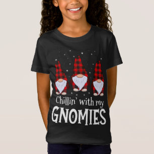 T-Shirt Chillin' with My Gnomies Buffalo Red Plaid Christa