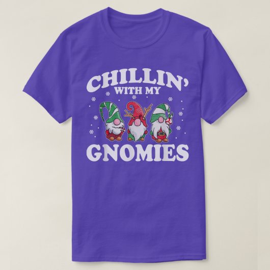 T-shirt Chillin' With My Gnomies Funny Group Matching Chri (Design devant)