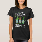 T-shirt Chillin With My Gnomies St Patrick Day Gnomes Leop (Devant)