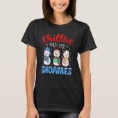 T-shirt Chillin With My Snowmies Family Pajamas Snowman Ch (Devant)