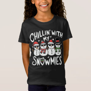 T-Shirt Chillin' With My Snowmies Funky Snowman Christmas