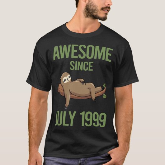 T-shirt Chilling Sloth - Juillet 1999 (Devant)