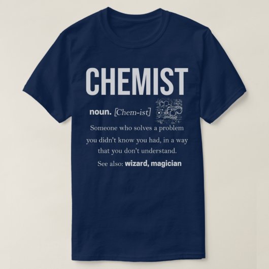 T-shirt Chimie Alchimie Biochimie Formule Molécule 4 (Design devant)