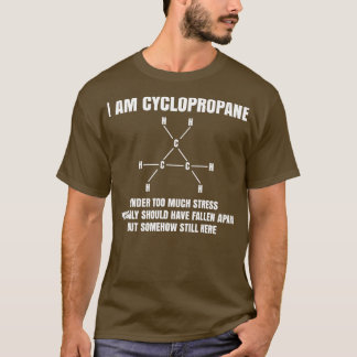 T-shirt Chimie biologique Cadeau Nerd Cyclopropane Stress 