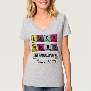 T-shirt Chimie Black Enseignant éléments principaux Mois n