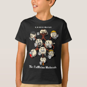 T-shirt Chimie Caféine Molécule Drôle Science Geek Café