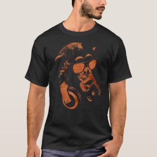 T-shirt Chimie De Singe Avec Lunettes De Soleil Et Casque