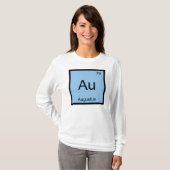 T-shirt Chimie du nom d'Auguste Élément tableau périodique (Devant entier)