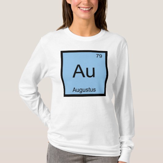 T-shirt Chimie du nom d'Auguste Élément tableau périodique (Devant)