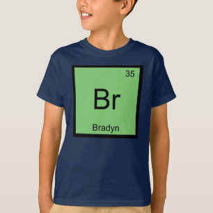 T-shirt Chimie du nom de Bradyn Tableau périodique des élé