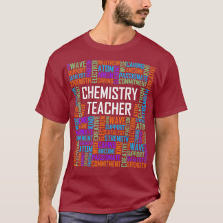 T-shirt Chimie Enseignant Traits de mots Cadeau pour chimi