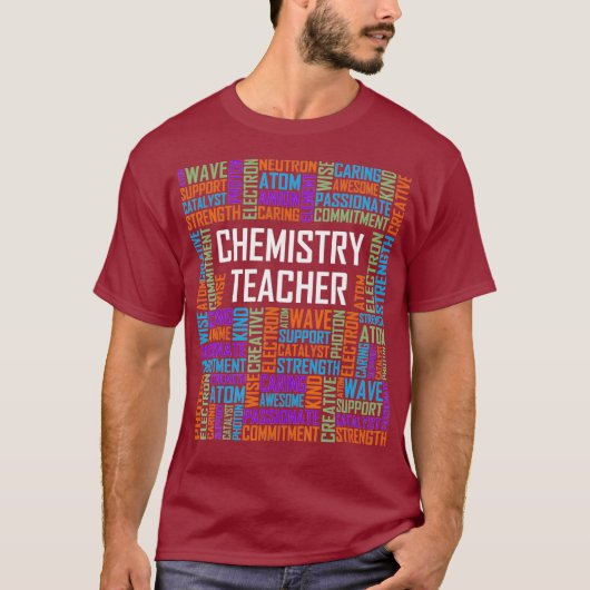T-shirt Chimie Enseignant Traits de mots Cadeau pour chimi (Devant)
