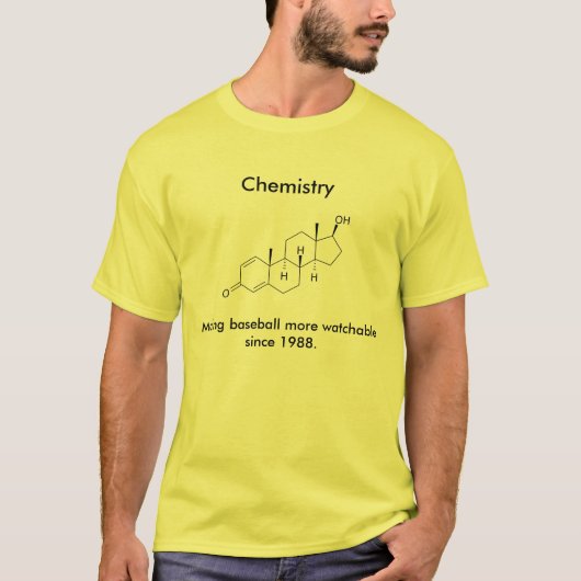 T-shirt Chimie et base-ball (Devant)