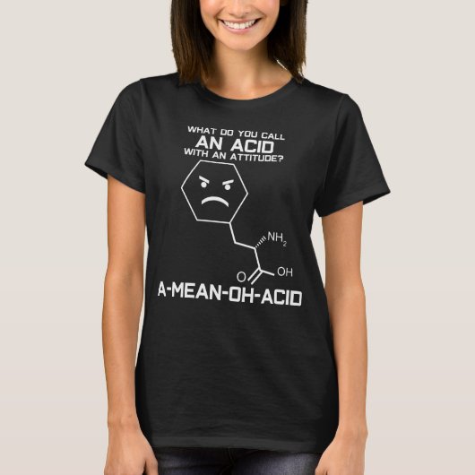 T-shirt Chimie étudiant enseignant acide (Devant)