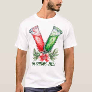 T-shirt Chimie festive Tube à essai Pun Art