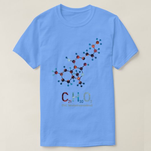T-shirt Chimie moléculaire THC (Design devant)