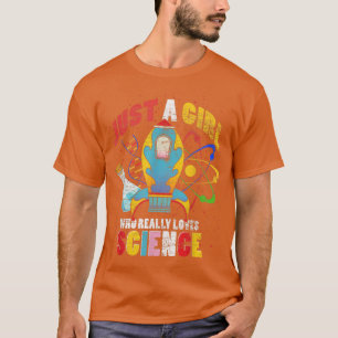 T-shirt Chimie Physique Juste Une Fille Qui Aime Vraiment