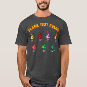 T-shirt Chimie Science Chimiste Flamme Test Couleur Cadeau