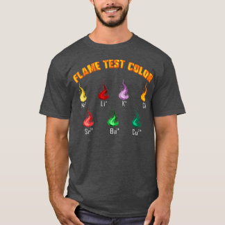 T-shirt Chimie Science Chimiste Flamme Test Couleur Cadeau