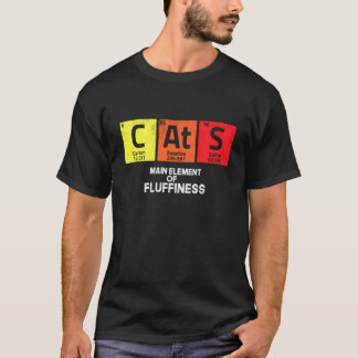 T-shirt Chimie scientifique Nerd Chat Élément Noël