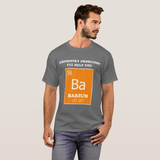 T-shirt Chimie Tutor Barium Pun (Devant entier)