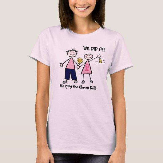 T-shirt Chimio Bell - cancer du sein rose de ruban (Devant)