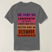 T-shirt chimiste anniversaire décembre né technicien de la (Design devant)