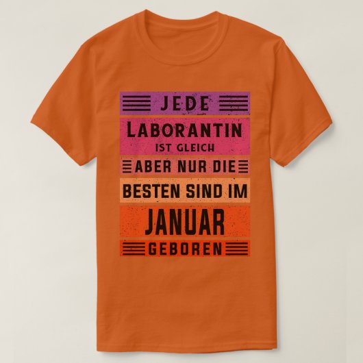 T-shirt Chimiste Anniversaire Janvier Né Assistant de labo (Design devant)