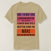 T-shirt Chimiste Anniversaire Mars Né Assistant de laborat (Design devant)
