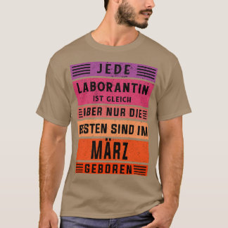 T-shirt Chimiste Anniversaire Mars Né Assistant de laborat