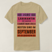 T-shirt chimiste anniversaire septembre né technicien de l (Design devant)
