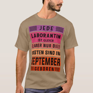 T-shirt chimiste anniversaire septembre né technicien de l
