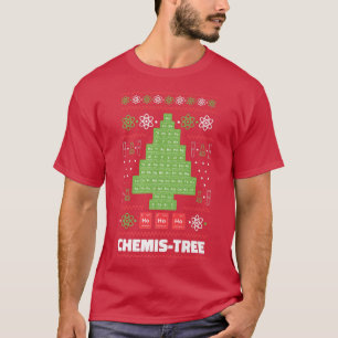 T-shirt Chimiste Science Arbre de Noël Chimie