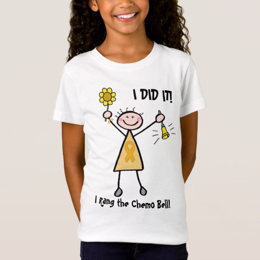 T-Shirt Chimo Bell - Ruban Or Cancer de l'enfance (Devant)