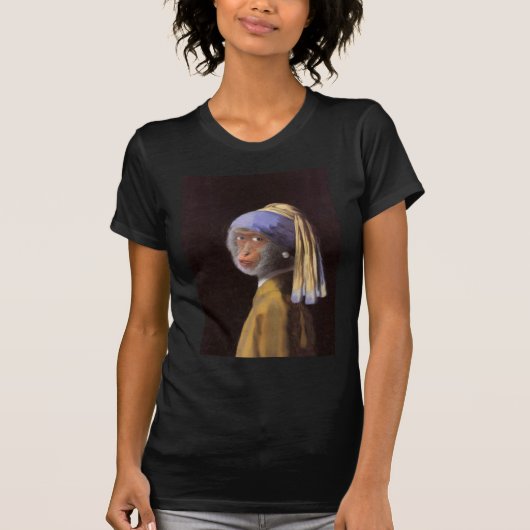 T-shirt Chimp Avec L'Oreille De Perle (Devant)