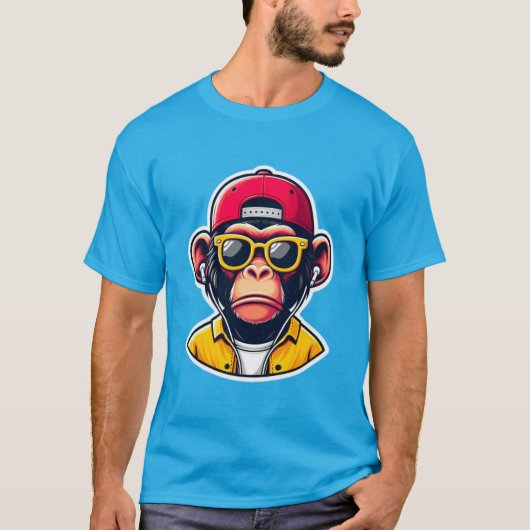 T-SHIRT CHIMP DANS DA HOUSE 8 (Devant)