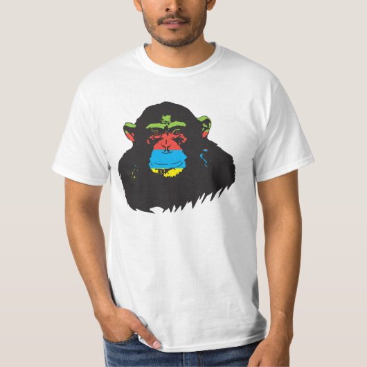 T-shirt Chimpanzé d'arc-en-ciel (Devant)