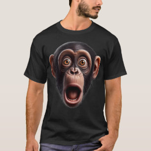 T-shirt Chimpanzé drôle de visage de singe