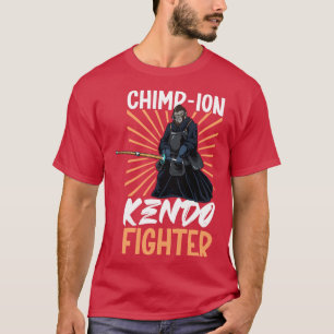 T-shirt Chimpanzé faisant Kendo