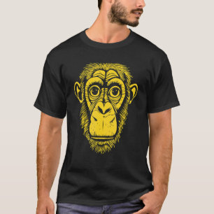 T-shirt Chimpanzé Jaune Ape Pas Singe Maigre Chimp