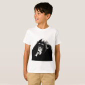 T-shirt Chimpanzé noir blanc (Devant entier)