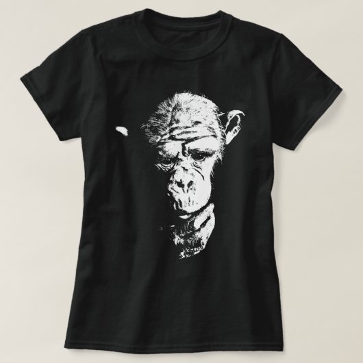 T-shirt Chimpanzé Penser Singe Ape Cool Chimp Tee (Design devant)