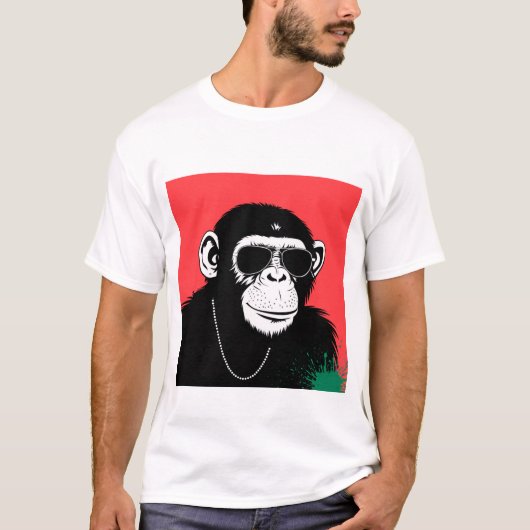 T-shirt Chimpanzé stylisé (Devant)