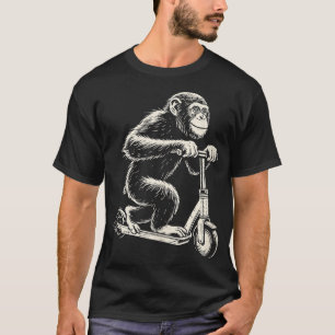 T-shirt Chimpanzé Sur Un Singe Cyberscooter
