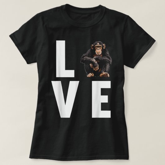 T-shirt Chimpanzés Chimpanzé (Design devant)