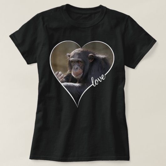T-shirt Chimpanzés Chimpanzés Dons de singes (Design devant)