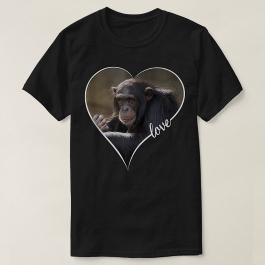 T-shirt Chimpanzés Chimpanzés Dons de singes (Design devant)