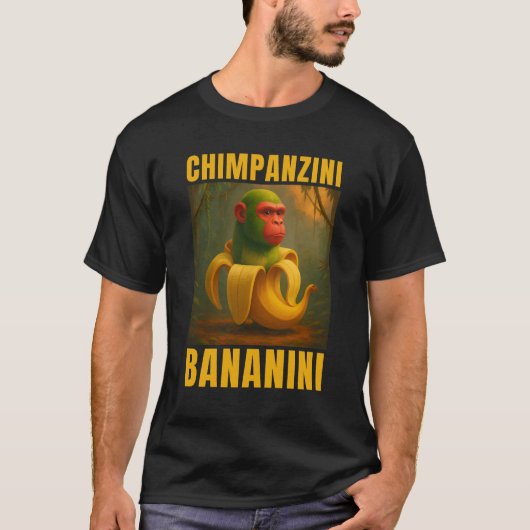 T-shirt Chimpanzini Bananini Italien Brainrot Meme (Devant)