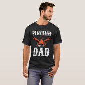 T-shirt Chin avec papa Fête des pères de langouste (Devant entier)